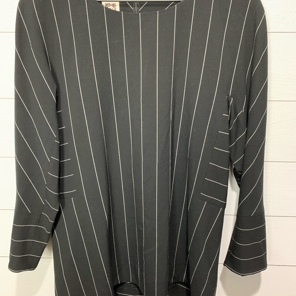 Anne Klein Black Striped Top Size 12 - Picture 14 of 14